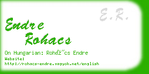 endre rohacs business card